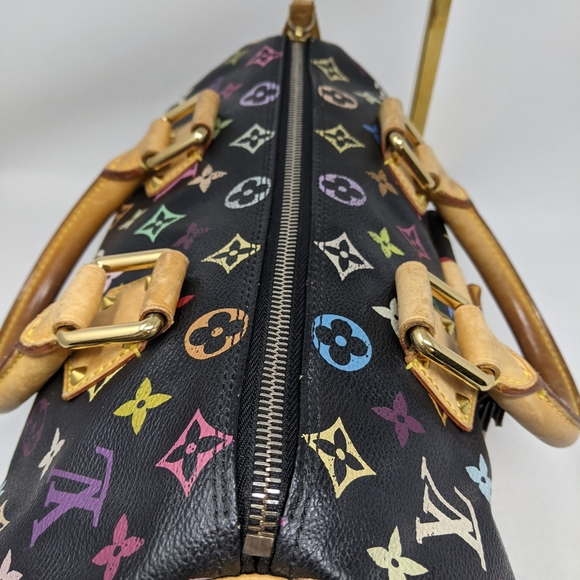 Louis Vuitton Speedy Handbag Multicolor Black 30 - Picture 10 of 15